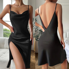 New Chemise Nightgown Backless Spaghetti Strap Women Loose Nightdress Sleepwear