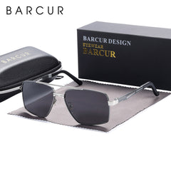 BARCUR Pilot Style Metal Frame Brand Sunglasses