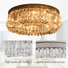 Crystal Ceiling Light Modern Chandeliers Stainless Steel Pendant Lights