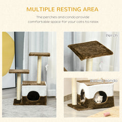 Cat Tree Tower for Indoor Cats Kitten House Scratching Posts with Condo Perch