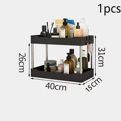 Pullable storage rack double-layer sink storage rack kitchen seasoning storage rack