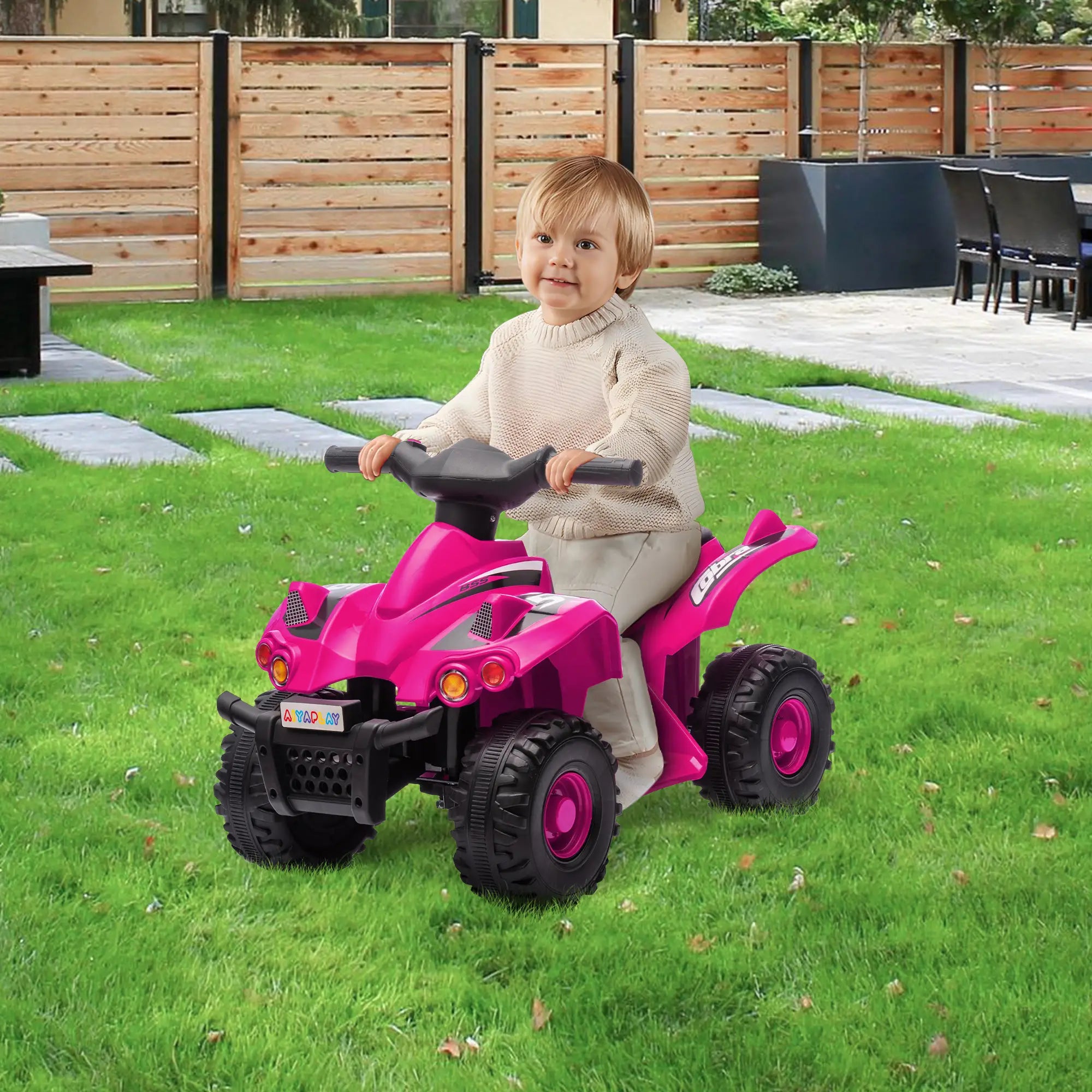 6V Kids Electric Quad Bike Music, Forward Function