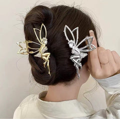 Stunning Rhinestone Fairy Hair Clip with Imitation Pearls and Rice Ear Look