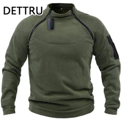 Men's Tactical Fleece Jacket Clothes Warm Zippers Pullover Men Windproof Coat Thermal Hiking Sweatshirt