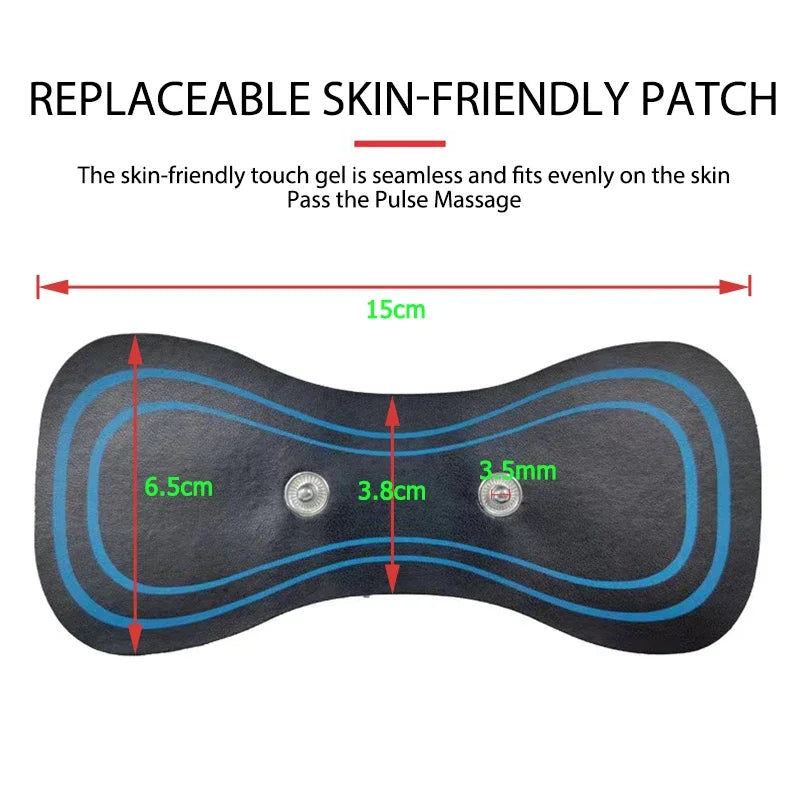 10PCS EMS Neck Massager Gel Pad Trainer Hip Exerciser Replacement Body Massager Patch Muscle Stimulator Sticker Gels Accessories