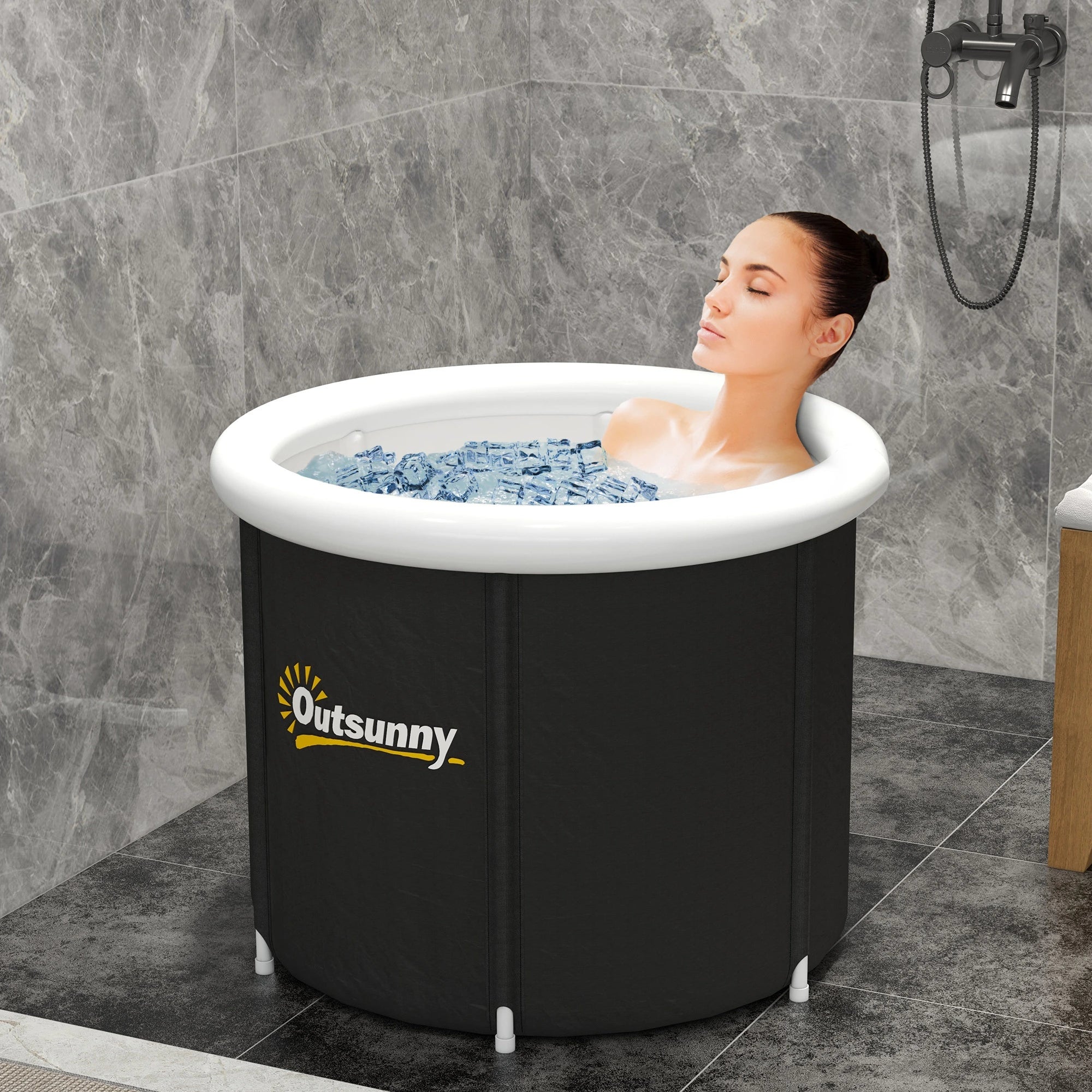 Cold Plunge Tub, Portable Ice Bath Cold Water Therapy Tub Thermo Lid, for Athletes