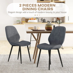 Velvet Dining Chairs, Set of 2 Dining Room Chairs with Metal Legs for Living Room, Dining Room