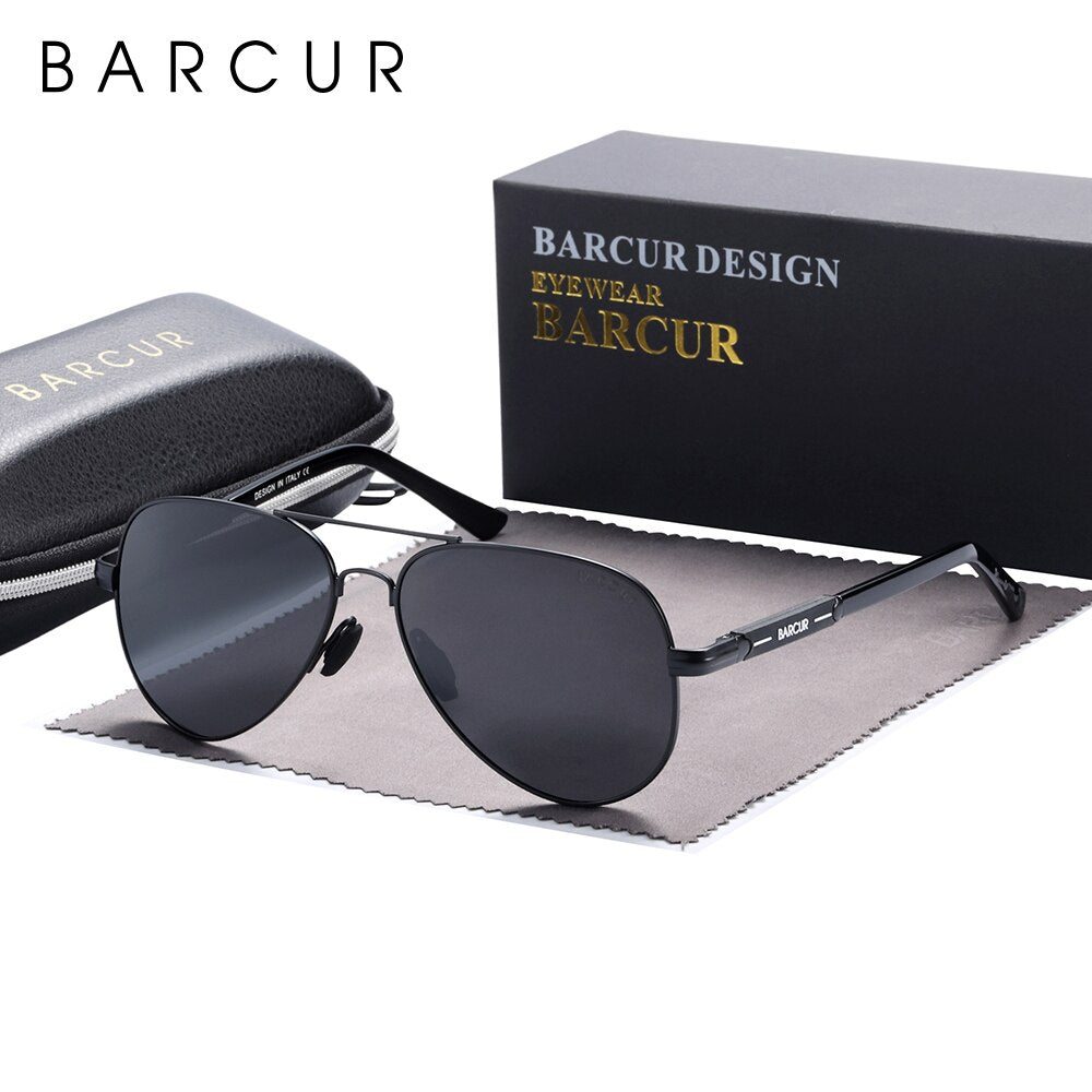 BARCUR Pilot Style Polarized Sunglasses