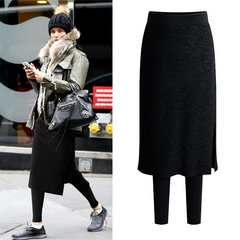 Culottes Leggings Women Warm Winter Tights Thermal Skirt One Piece Pants