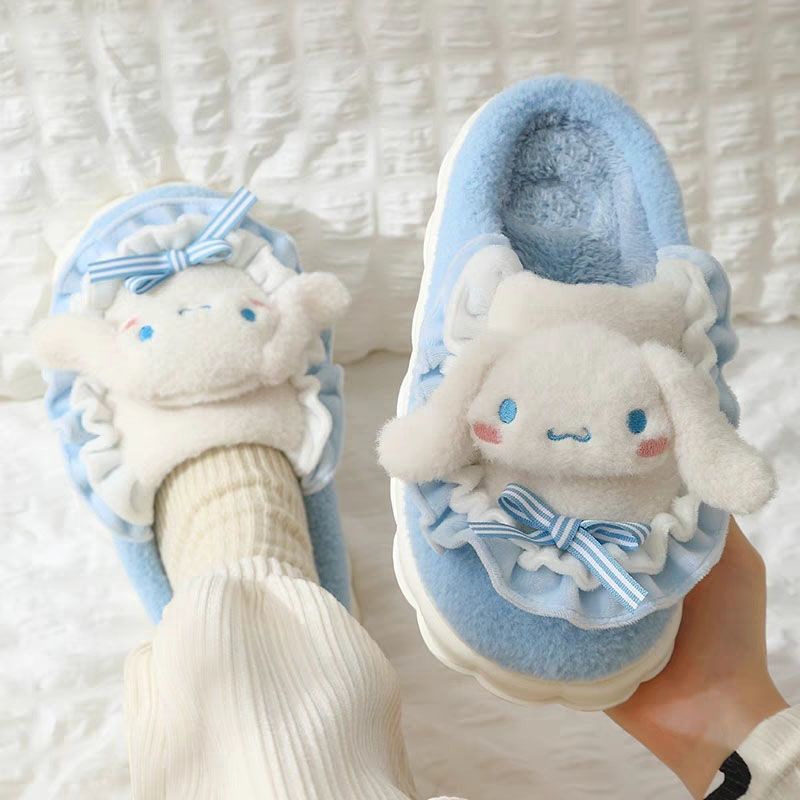 Hello Kitty Cotton Plushie Shoes Cartoon Flat Slippers