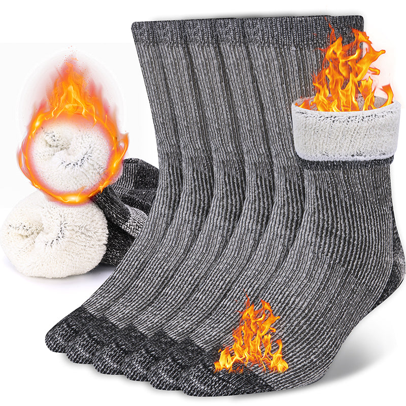 Wool Crew Socks Thickened Thermal and Warm Socks for Winter