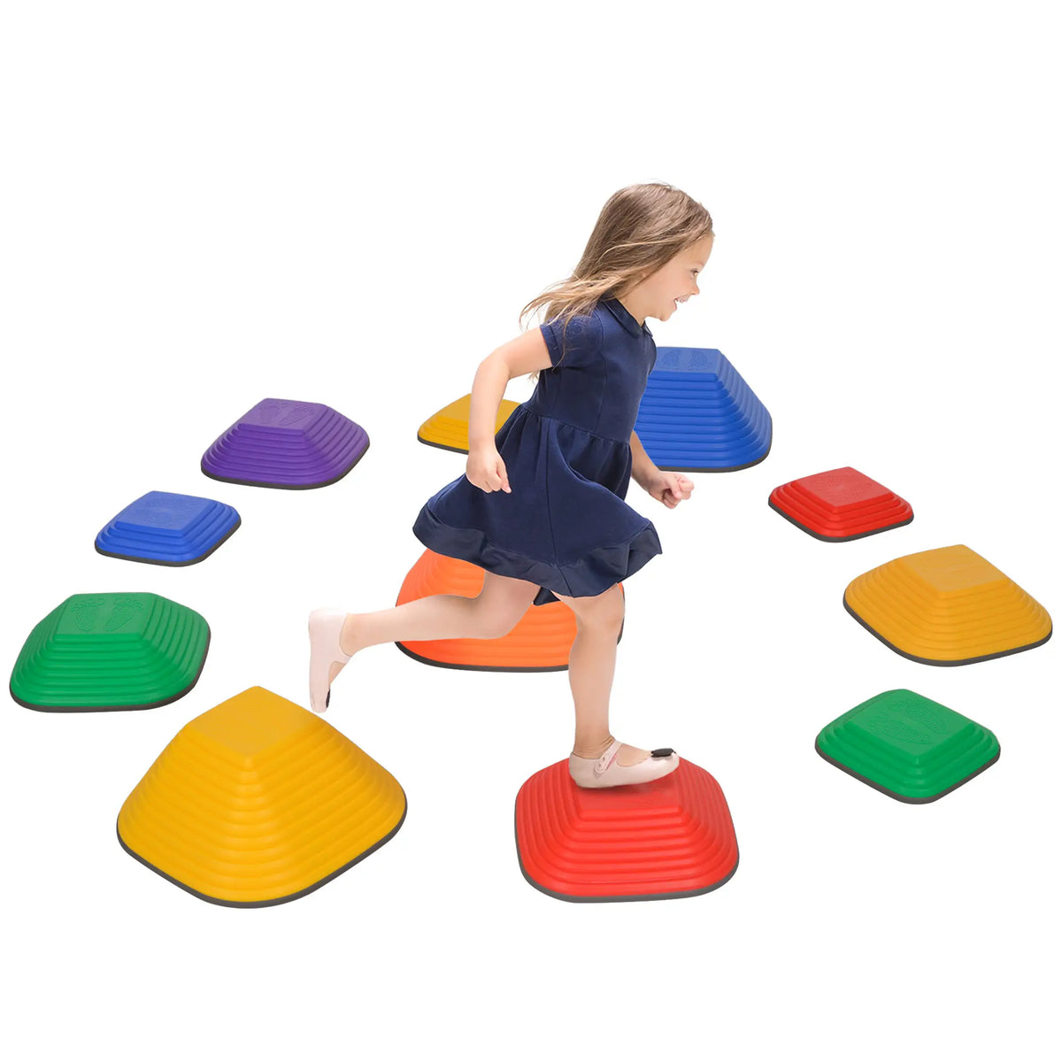 Balance Stepping Stones for Kids, 11PCs Non-Slip Stackable River Stones