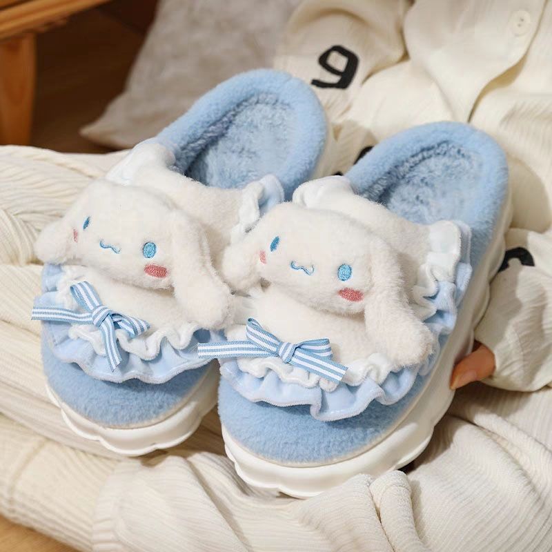 Hello Kitty Cotton Plushie Shoes Cartoon Flat Slippers